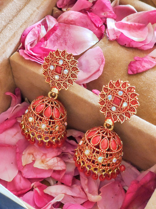 Red Jhumkas
