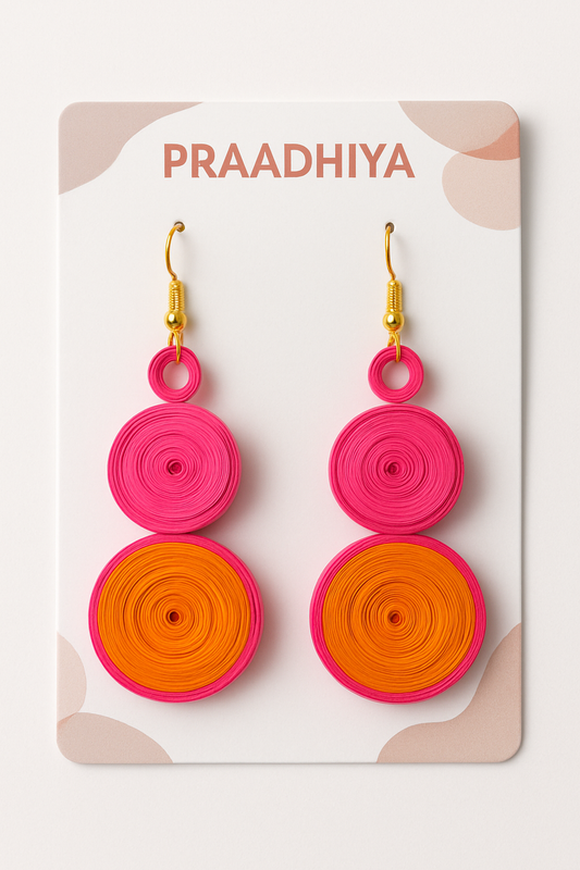 Duo Swirl Quilled Earrings