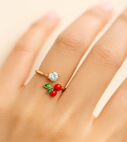 Cherry Pop Adjustable Ring πβ¨