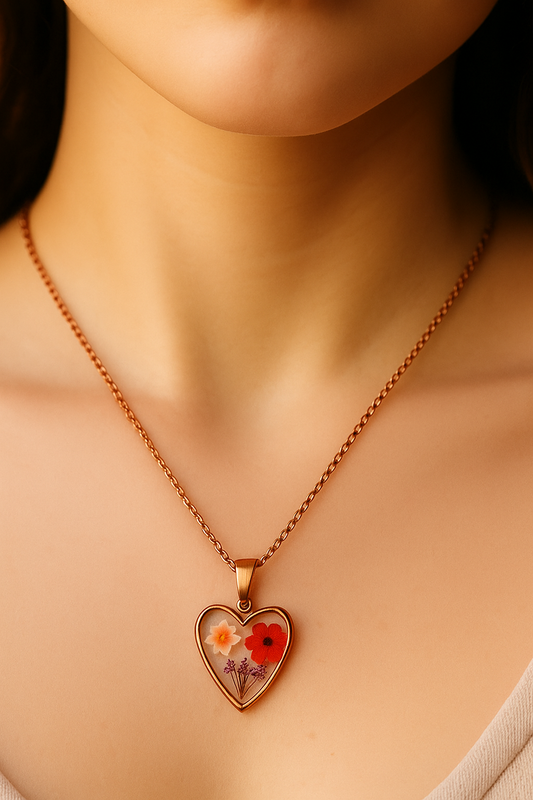 Wild Bloom Heart Necklace