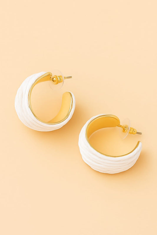 White Whisper Hoops 🤍🌙