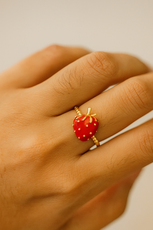 Berry Blush Adjustable Ring 🍓