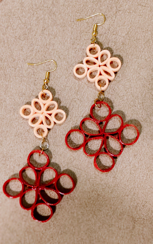 Blush & Berry Quilled Earrings
