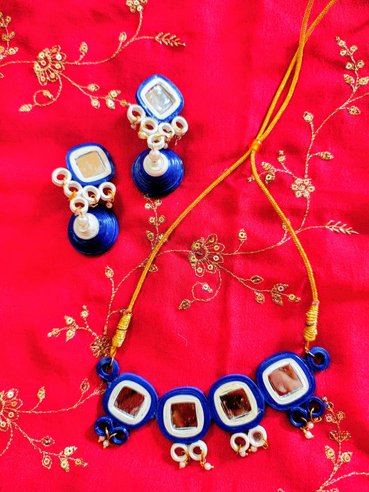 Midnight Mirror Quilled Necklace Set