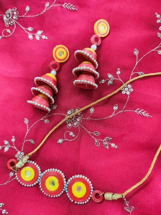 Sunrise Glow Quilled Necklace Set