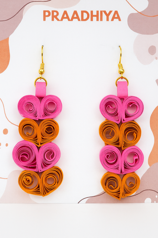Heart Harmony Quilled Earrings