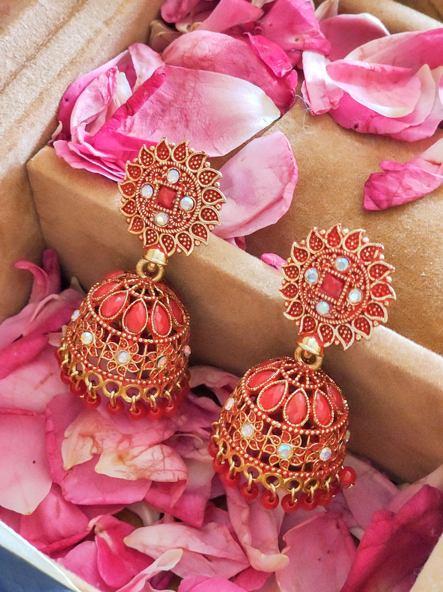Red Jhumkas