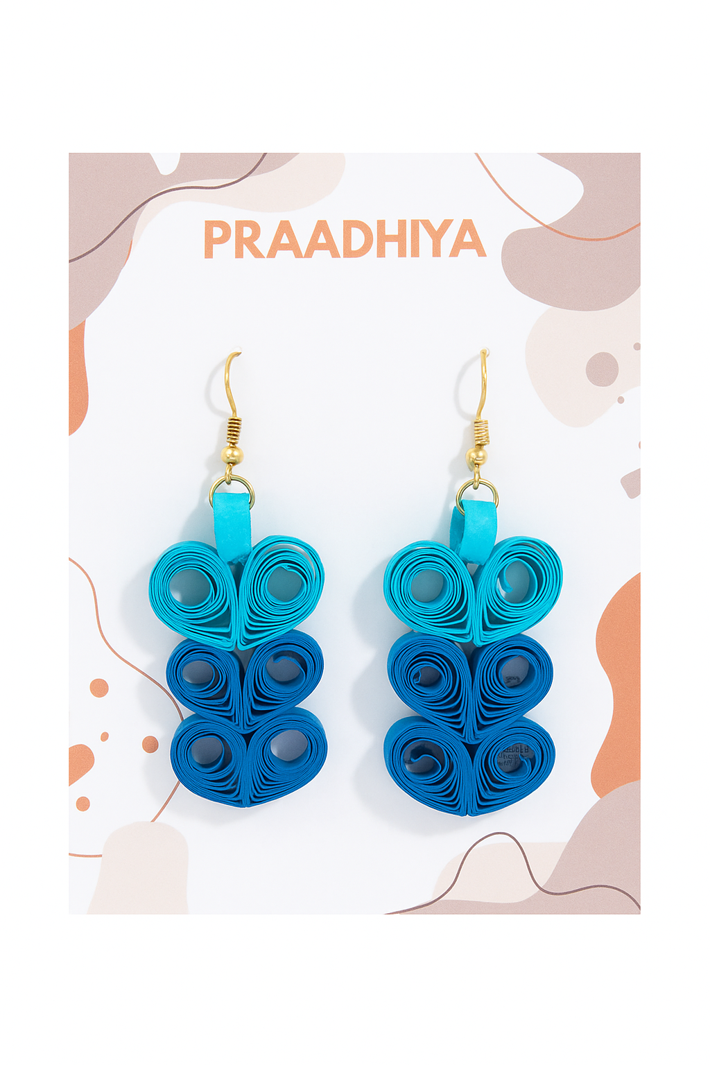 Ocean Swirl Quilled Earrings