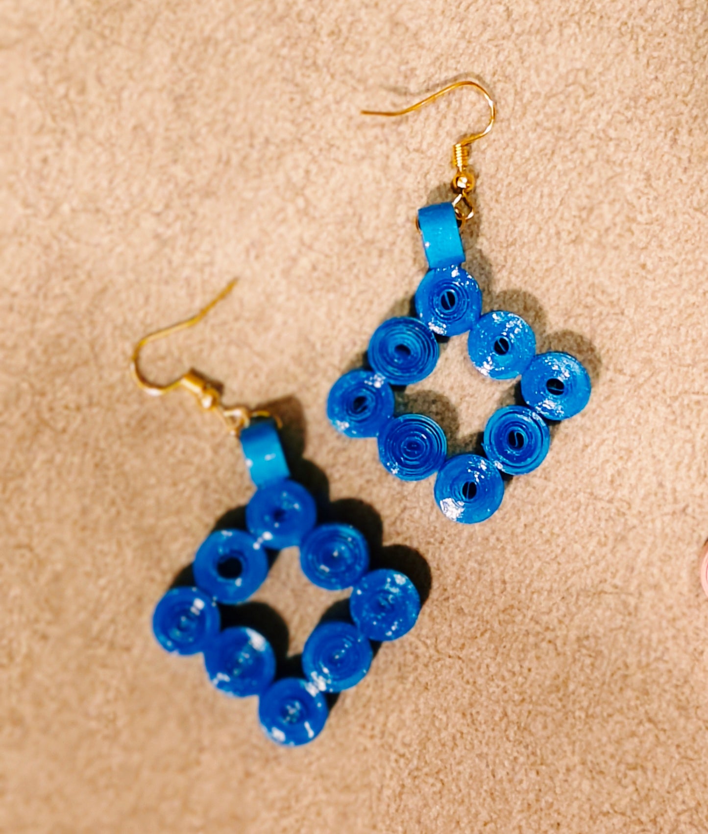 Azure Swirl Quilled Earrings