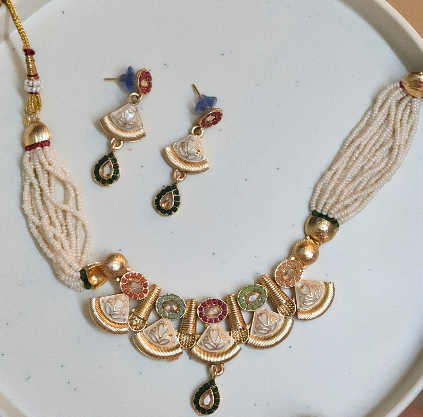 Noor-Sitaara” Pearl Statement Set